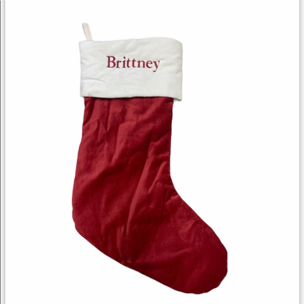 Pottery Barn stocking Brittney